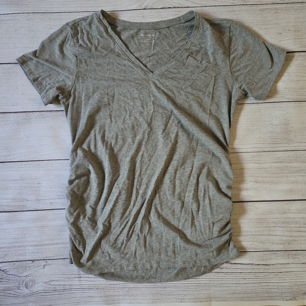 Motherhood Maternity V-neck - Gray - M